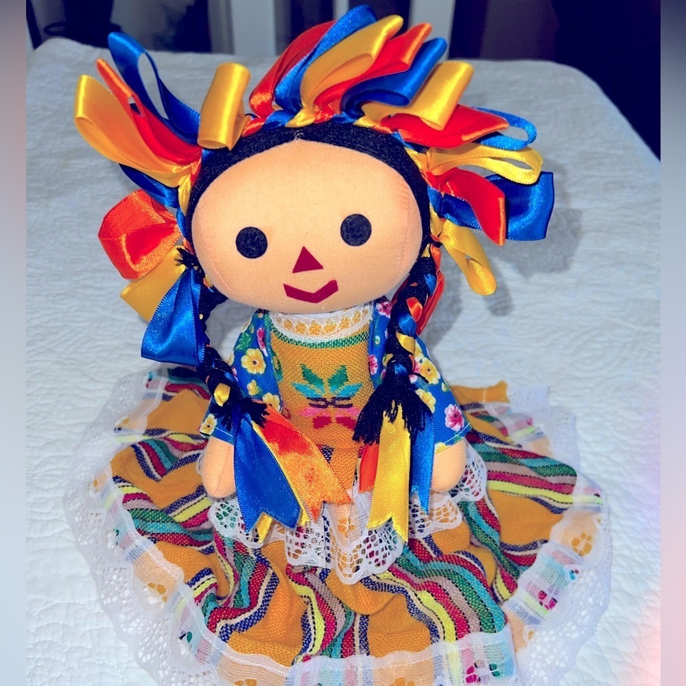 MARÍA LELE DOLL AUTHENTIC MEXICAN DOLL 15” MULTI COLOR - Picture 2 of 8